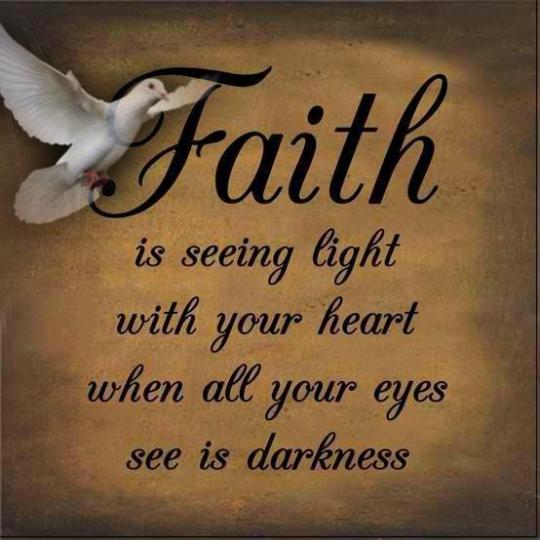 faith--seeing light