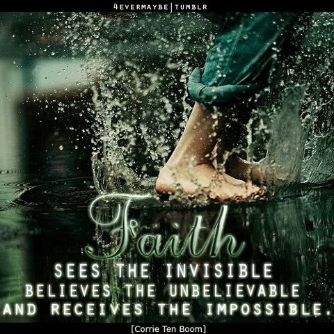 faith sees the invisible